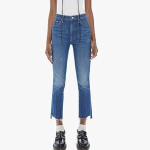 Mother SUPERIOR The Insider Crop 27 Step Fray Bad Reputation Medium Wash Jean